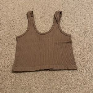 Cotton On brown crop top